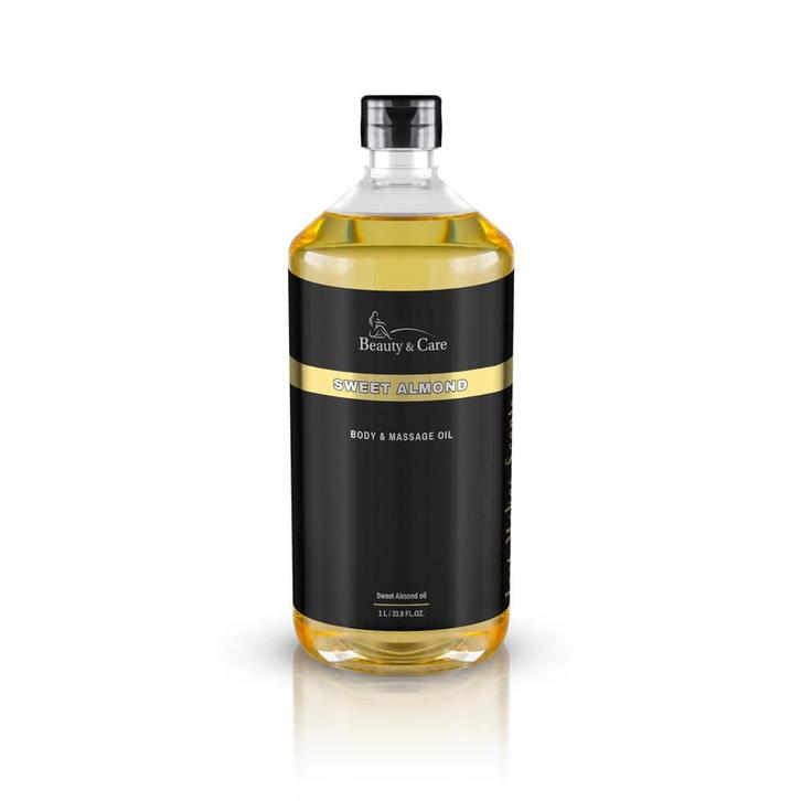 Beauty & Care Zoete Amandel olie 1 L.  new, Sport en Fitness, Massageproducten, Olie of Lotion, Nieuw, Ophalen of Verzenden