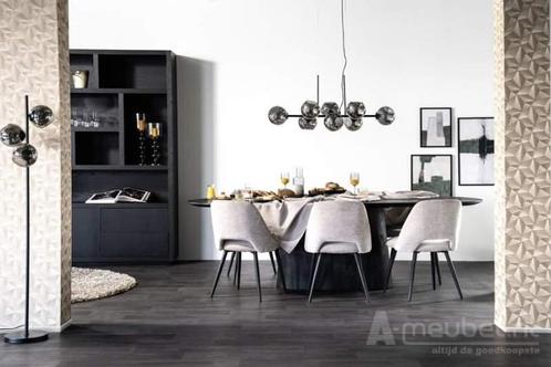 Eettafel Aron ovaal 200x110 - Zwart- 95669 - eettafel, Huis en Inrichting, Tafels | Eettafels, Nieuw, Overige materialen