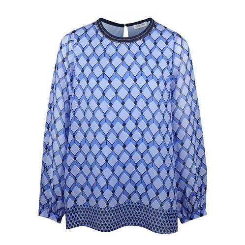 Louis and Mia • blauwe blouse met ruiten • 36, Kleding | Dames, Tops, Blauw, Nieuw, Maat 36 (S), Verzenden
