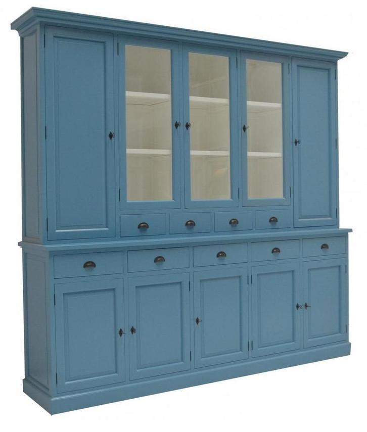Buffetkast oud blauw Lelystad 280cm, Huis en Inrichting, Kasten | Buffetkasten, Ophalen of Verzenden