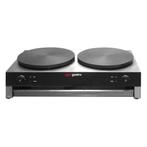 GGM Gastro | Crêpebakplaat - met 2 platen - Ø 400mm |, Verzenden, Nieuw in verpakking, Fornuis, Frituur en Grillen