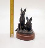 Emile Bregeon (XIX-XXe) - sculptuur, Couple de chiens