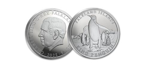 Zilveren 1 oz. munt Flaklands Islands Pingiun 2025, Postzegels en Munten, Munten en Bankbiljetten | Verzamelingen, Verzenden