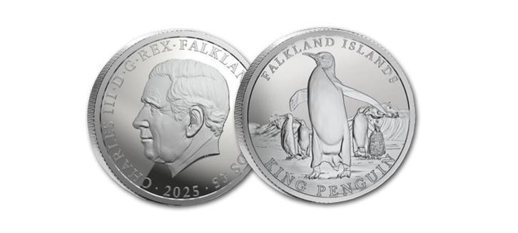 Zilveren 1 oz. munt Flaklands Islands Pingiun 2025, Postzegels en Munten, Munten en Bankbiljetten | Verzamelingen, Verzenden
