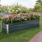 [en.casa] Moestuinbak Nijmegen staal 183x47x40 cm antracietg, Verzenden, Nieuw