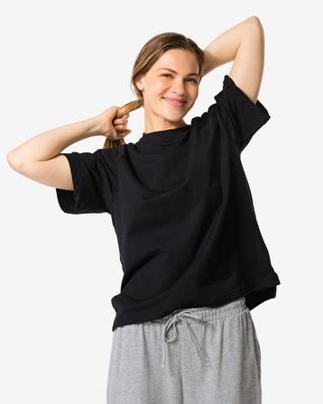 HEMA Dames T-shirt Luca zwart beschikbaar voor biedingen