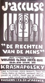 Poster over demonstratie voor mensen rechten bij het Kras..., Verzenden, Nieuw, Overige onderwerpen, Met lijst