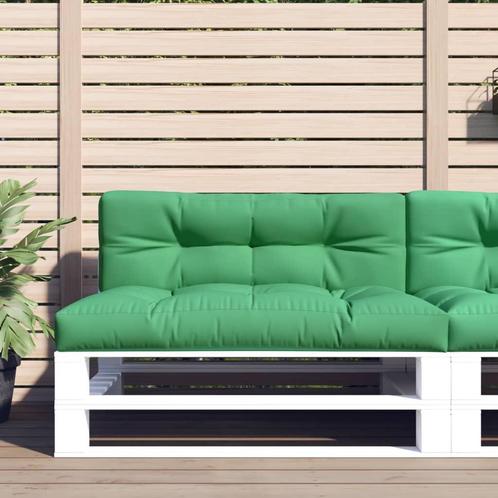 vidaXL Palletkussens 2 st stof groen, Huis en Inrichting, Woonaccessoires | Kussens, Groen, Nieuw, Verzenden