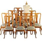 Stel van 12 eetkamerstoelen ca 1910 Chippendale stijl incl, Antiek en Kunst, Antiek | Meubels | Stoelen en Banken, Ophalen of Verzenden