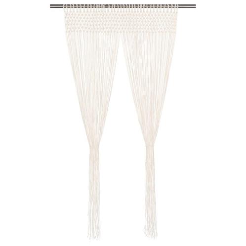 vidaXL Gordijn macramé 140x240 cm katoen, Huis en Inrichting, Stoffering | Gordijnen en Lamellen, Crème, Nieuw, Verzenden
