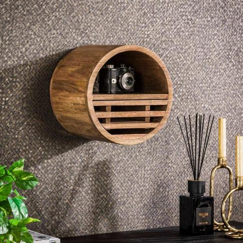 *WOONWINKEL* Houten Wandschap Met Lade Rond 30 Cm, Huis en Inrichting, Kasten | Overige, Nieuw, Verzenden