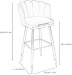 Wahson Luxe fluwelen barkrukken aanrechtstoelen set van 2 on, Verzenden, Zo goed als nieuw