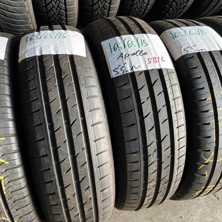 2 x Apollo 165-65-15 Zomerbanden 5,5mm, Auto-onderdelen, Banden en Velgen, 15 inch, Zomerbanden, 165 mm, Personenwagen, Gebruikt