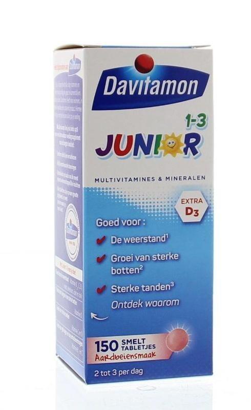Davitamon Junior 1+ - 150 smelttableten, Diversen, Verpleegmiddelen, Nieuw, Verzenden