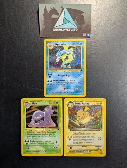 Pokémon - 3 Card - Muk, Raichu, Gyarados Holo - WOTC -, Hobby en Vrije tijd, Verzamelkaartspellen | Pokémon