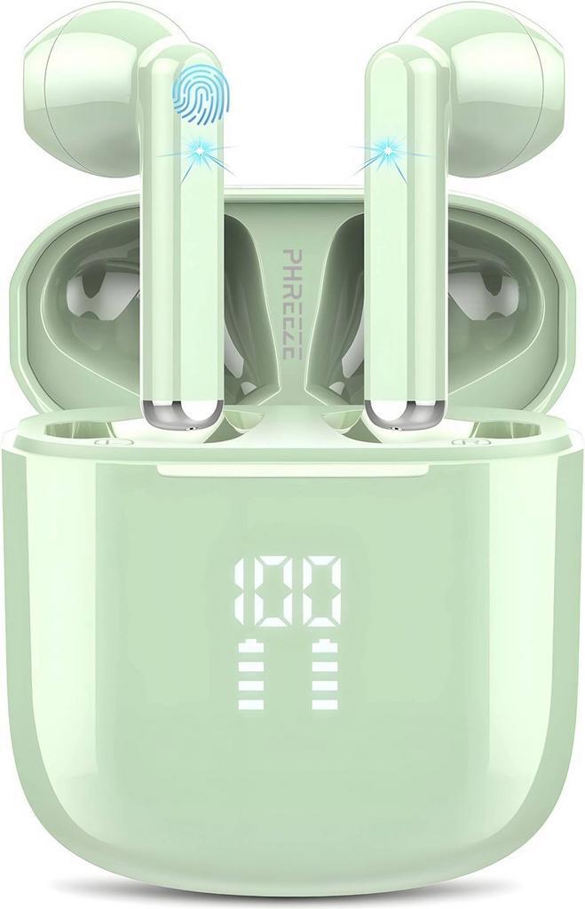 Draadloze Oortjes met LED Display - Bluetooth 5.3 - Groen, Telecommunicatie, Mobiele telefoons | Oordopjes, Ophalen of Verzenden