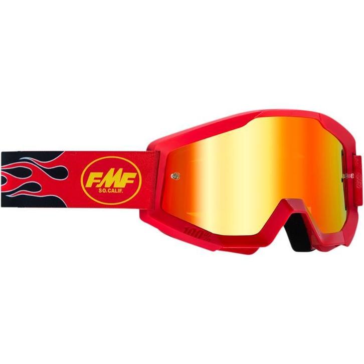 Crossbril FMF Powercore Flame – Rode Spiegellens, Motoren, Kleding | Motorkleding, Nieuw met kaartje, Motorcrosskleding, Verzenden
