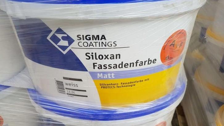 Sigma Siloxan Fassadenfarbe Matt - Buitenkwaliteit gevelv..., Doe-het-zelf en Verbouw, Verf, Beits en Lak, Verf, Zwart, Nieuw