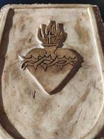sculptuur, Stemma araldico Cuore Di Gesù - 25 cm -, Antiek en Kunst