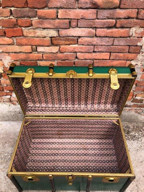 FB - Opbergkoffer - gelamineerd hout brons -, Antiek en Kunst, Curiosa en Brocante