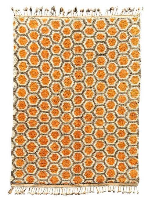 Marokkaanse Mrirt wollen tapijt – 200 x 300 cm – Zeskantige, Huis en Inrichting, Stoffering | Tapijten en Kleden