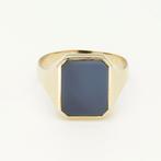 Ring - 14 karaat Geel goud - Lagensteen, Sieraden, Tassen en Uiterlijk, Ringen, Nieuw