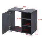 Wastafelonderkast badkamermeubel 55,6x60x31 cm donkergrijs, Huis en Inrichting, Badkamer | Badkamermeubels, Verzenden, Nieuw