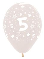 Ballonnen Number 5 Crystal Clear 30cm 25st, Nieuw, Verzenden