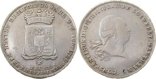 Duitsland 0,5 taler, daalder Loewenstein Wertheim 1789 Co..., Postzegels en Munten, Munten | Europa | Niet-Euromunten, Verzenden
