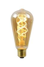 Lucide LED Lamp Long - Amber 2200K E27 5 Watt dimbaar, Verzenden, Nieuw, E27 (groot)