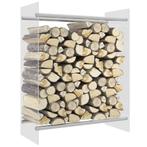 vidaXL Haardhoutrek 80x35x100 cm gehard glas transparant, Huis en Inrichting, Verzenden, Nieuw