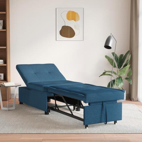vidaXL Sofa Bed 3-in-1 Uittrekbaar Ontwerp in Blauw Stof, Huis en Inrichting, Banken | Bankstellen, Nieuw, Minder dan 150 cm, Stof