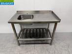 RVS Spoeltafel met onderschap 115,5 cm Horeca, Ophalen of Verzenden, Gebruikt