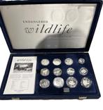 Zilveren Endangered Wildlife collectie - 24 wereldmunten 25%, Verzenden, Munten