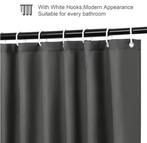 Donkergrijs Waterdicht Douchegordijn Antischimmel Wasbaar, Verzenden, Nieuw