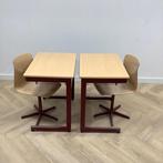 Tweedehands complete school set Galvanitas 10 stuks tafels +, Huis en Inrichting, Ophalen of Verzenden, Gebruikt, Rood, Vijf, Zes of meer stoelen