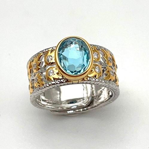 Zonder Minimumprijs - Ring Zilver Topaas, Sieraden, Tassen en Uiterlijk, Ringen