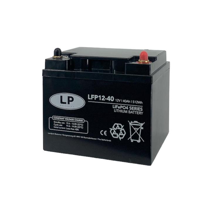 Landport (LP) Lithium accu LFP V12,8-40 LiFePo4 12 volt 40, Caravans en Kamperen, Caravan accessoires, Nieuw, Ophalen of Verzenden