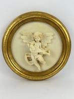 Wanddecoratie - Italië - Een alabasterstof-plaquette, Antiek en Kunst