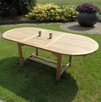 Ovaal uitschuifbare dining tuintafel 160-210x100xH76 cm, Tuin en Terras, Tuintafels, Ophalen of Verzenden, Nieuw, Teakhout