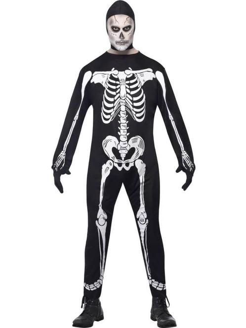 Skeleton Jumpsuit kostuum, Kleding | Heren, Carnavalskleding en Feestkleding, Nieuw, Ophalen of Verzenden