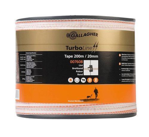 Gallagher TurboLine Lint 20mm Wit 200m, Tuin en Terras, Gaas en Draad, Ophalen of Verzenden