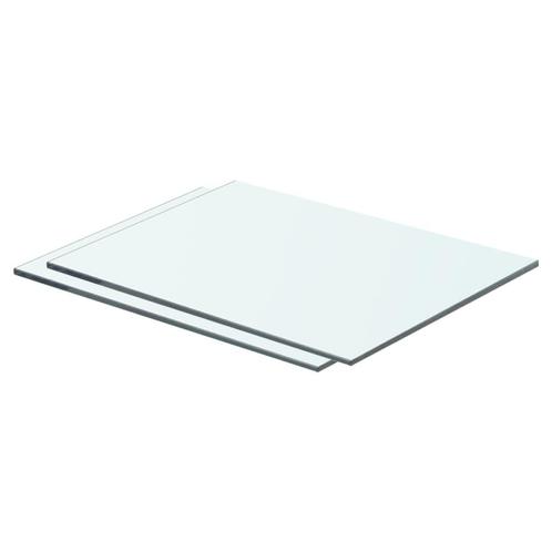 vidaXL Schappen 2 st 40x25 cm glas transparant, Huis en Inrichting, Woonaccessoires | Wandplanken en Boekenplanken, Nieuw, Verzenden