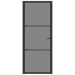 Binnendeur | 83x201,5cm | Donker ESG-Glas | Aluminium |, Doe-het-zelf en Verbouw, Nieuw, 80 tot 100 cm, 200 tot 215 cm, Binnendeur