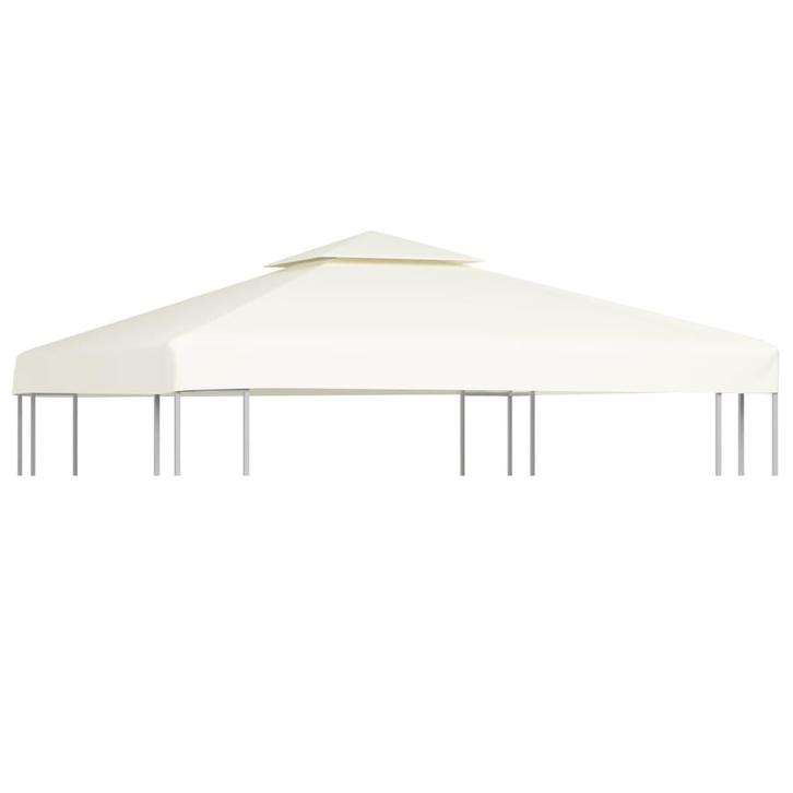 vidaXL Vervangend tentdoek prieel 310 g/m² 3x3 m crèmewit, Tuin en Terras, Partytenten, Nieuw, Verzenden