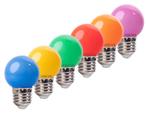 Set 6 gekleurde LED lampen - 6 kleuren, Huis en Inrichting, Lampen | Losse lampen, Verzenden, Nieuw