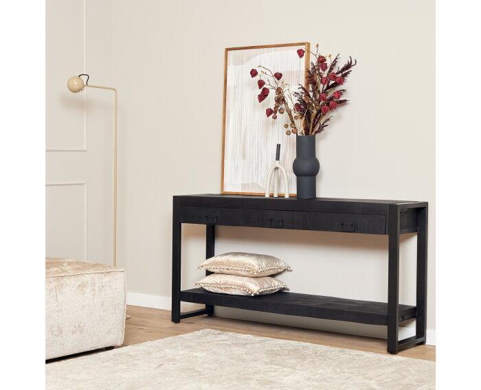 Sidetable Boaz Black | 150 cm, Huis en Inrichting, Tafels | Sidetables, Nieuw, Ophalen of Verzenden