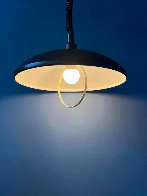Oval Black Mid Century Metal Mid Century Pendant Lamp, Huis en Inrichting, Lampen | Hanglampen, Nieuw, Ophalen of Verzenden
