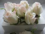 Zijden Roosjes Champagne Roze 2Tone 5-6 cm 10 stuks, Ophalen of Verzenden, Nieuw