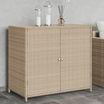 vidaXL Tuinkast 83x45x76 cm poly rattan beige, Verzenden, Nieuw